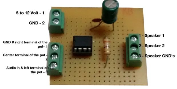 Semplice amplificatore sul chip LM386