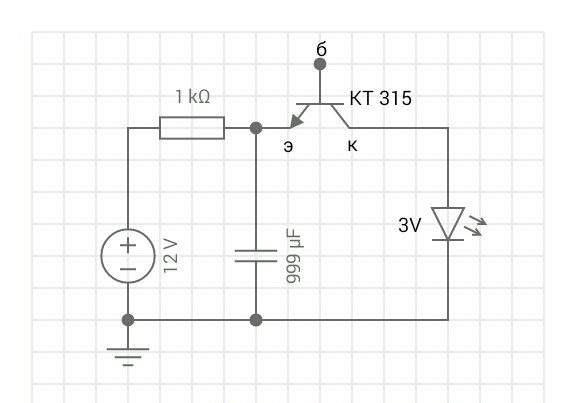 Lampeggiatore LED su transistor
