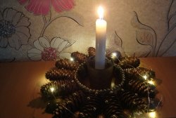 Christmas cone candlestick