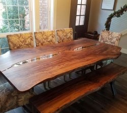 Stół i ława z litego drewna