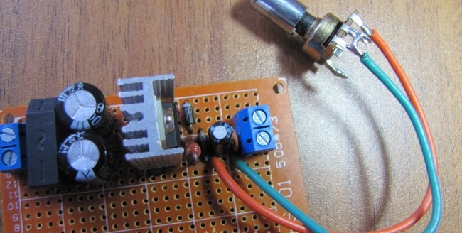 Simple adjustable stabilized power supply