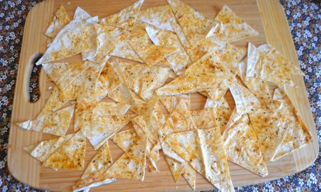 Mga homemade pita chips