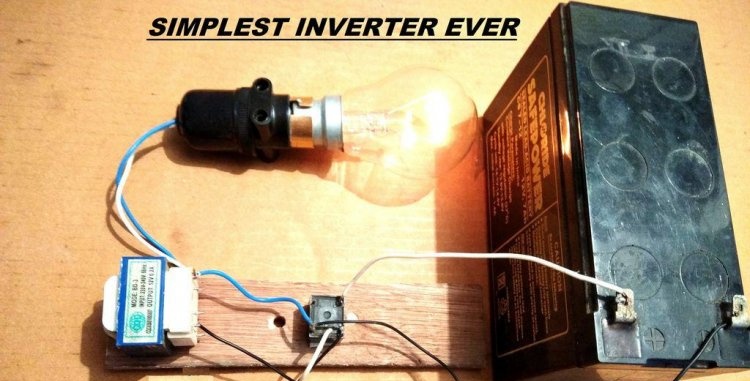 Vienkāršākais invertors bez tranzistoriem
