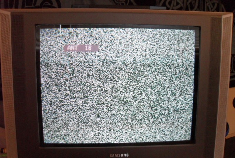 Oskilloskooppi vanhasta televisiosta