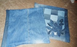 Fundas de almohada de jeans viejos