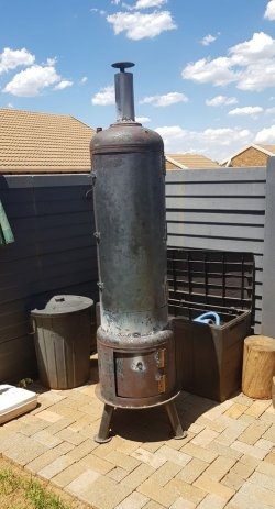 Rökstuga från en cylinder