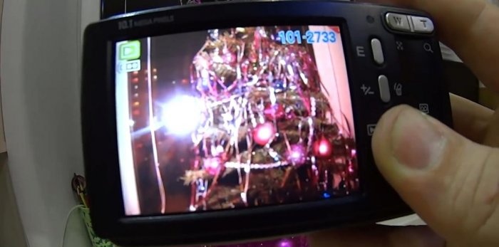 Nakts redzamības ierīce no vecas kameras