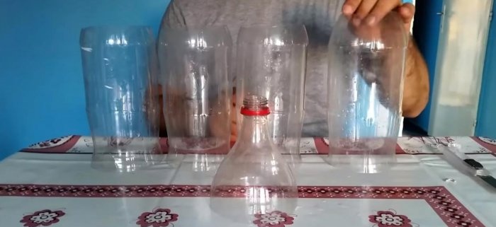 Scopa per bottiglie di plastica