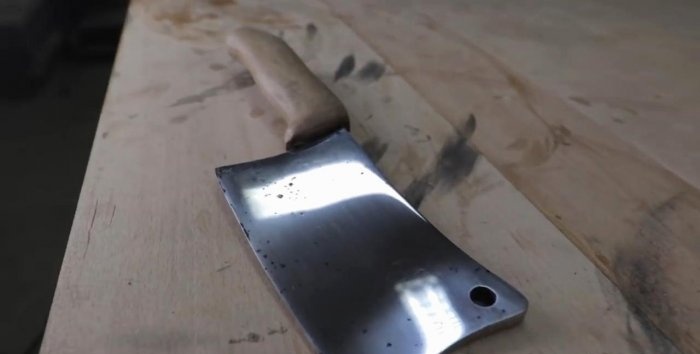 Restoring completely rusted cleaver