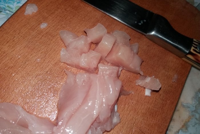 Costeletas de frango sem o uso de um moedor de carne