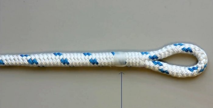 Kā padarīt skaistu cilpu uz pītas virves
