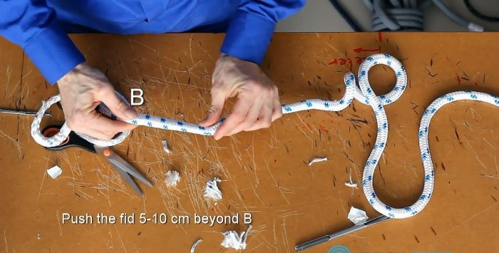 Làm thế nào để tạo một vòng lặp đẹp trên một sợi dây bện