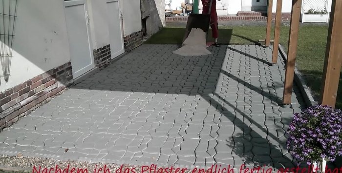 Učinite sami asfaltiranje terase domaćim betonskim pločicama