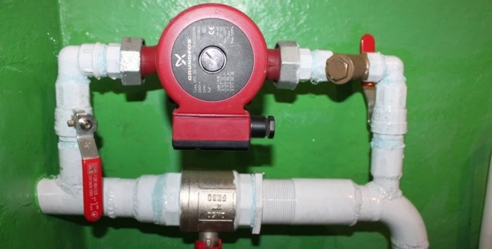 Ugradite cirkulacijsku pumpu u sustav grijanja pomoću obilaznice