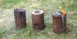 Three options for making a Finnish log candle