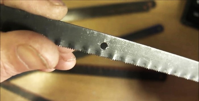 Un método para acortar una hoja de sierra para metal