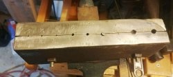Rail rivet block