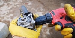 Screwdriver gear from a broken grinder gearbox