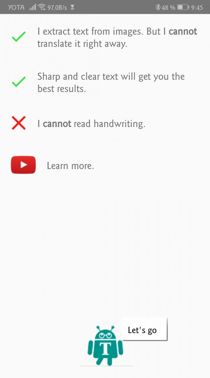 Text Rozprávka skopíruje text z obrázka na Android