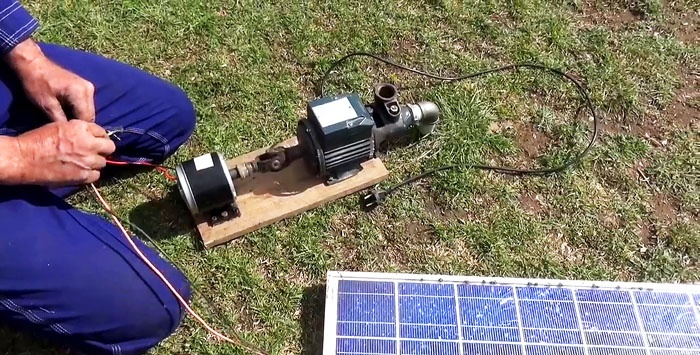 How to make a solar-powered pump for watering a garden