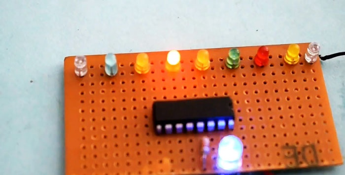 DIY running lights on one chip