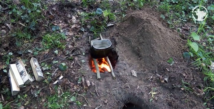 Cum să faci un foc cercetaș, o afumă fără fum
