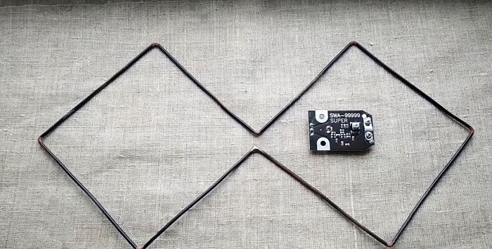 Very simple homemade DVBT2 antenna with amplifier