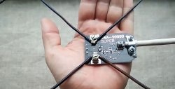 Very simple homemade DVB-T2 antenna with amplifier
