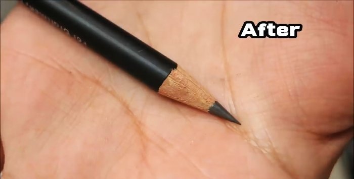 Skjerping og herding av bladet til en blyantspisser
