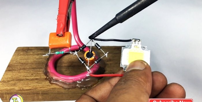 Vienkāršākā LED matricas strāvas padeve bez transformatoriem