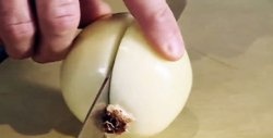 Wie man Zwiebeln schnell hackt - der Rat des Küchenchefs
