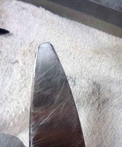 Como reparar uma faca de cozinha com o nariz quebrado (ponto)