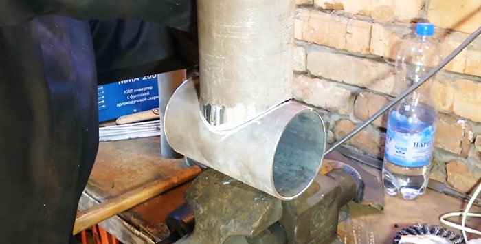 Collar method of welding the insert of pipes of different diameters