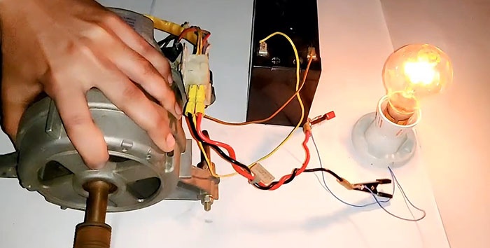 Hur man förvandlar en motor från en bricka till en 220 V-generator