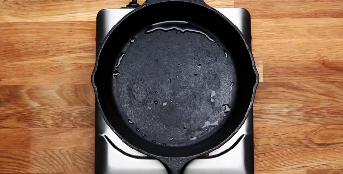 Cast iron pan cleaning and care