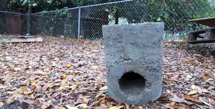 DIY betona raķešu krāsns