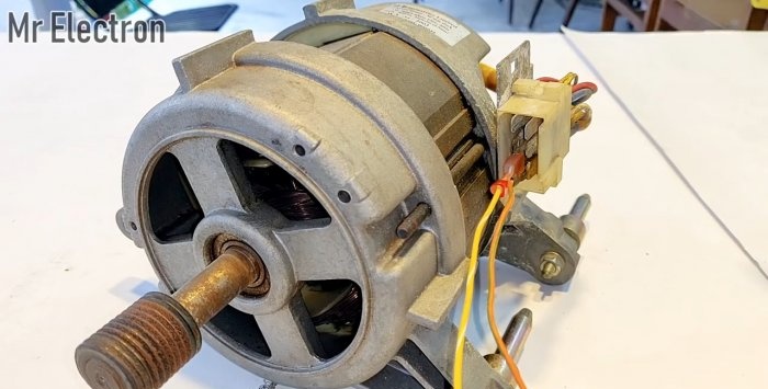 How to turn a motor from a washer into a 220 V generator