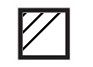Quadrato con linee diagonali di tre