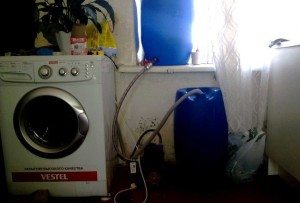installation af en vaskemaskine uden vand