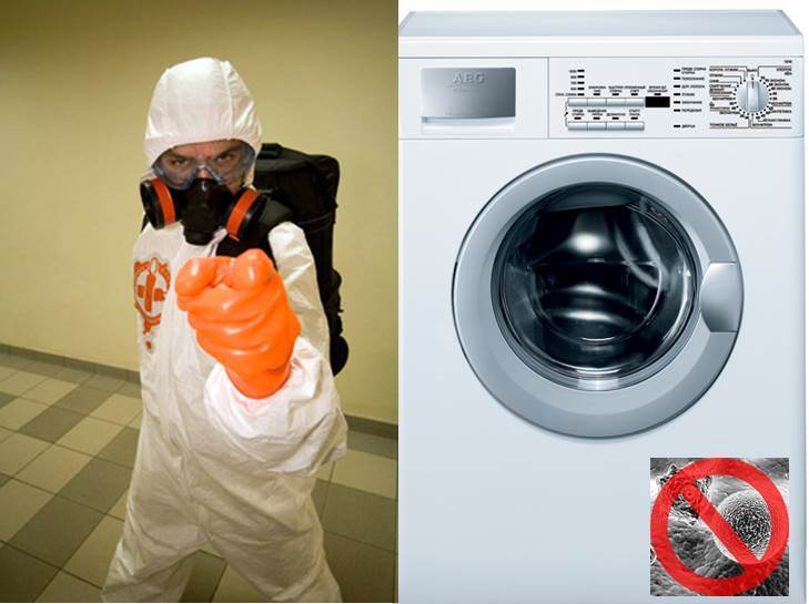 Desinfektion af en vaskemaskine derhjemme