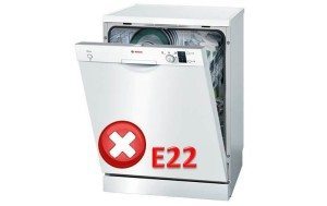 Erro E22 em uma máquina de lavar louça Bosch