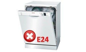 Fejl E24 i en Bosch opvaskemaskine