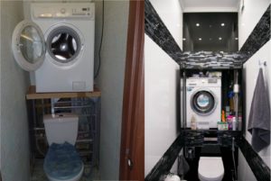 Toilette Waschmaschine