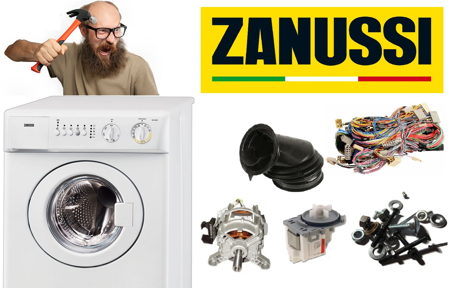 Sådan adskilles en Zanussi-vaskemaskine