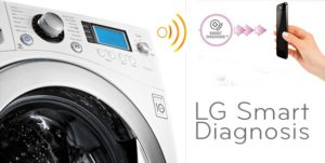 Diagnóstico inteligente em máquinas de lavar roupa LG
