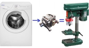 Sådan fremstilles en maskine fra motoren fra en vaskemaskine
