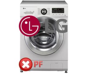 PF klaida LG skalbimo mašinoje
