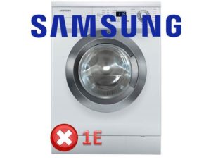 Kesalahan 1E, 1C, E7 di mesin basuh Samsung