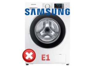 Virhe E1 - Samsungin pesukone