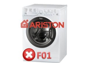 ข้อผิดพลาด F01 ในเครื่องซักผ้า Ariston